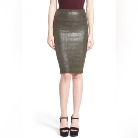 ๐ NWT June & Hudson High Waisted Pencil Skirt Sparkle Shiny Shimmer Party Large - Picture 4 of 15